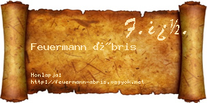 Feuermann Ábris névjegykártya